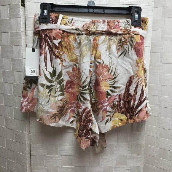 NWT rip curl white floral high waist shorts size medium - Picture 7 of 12